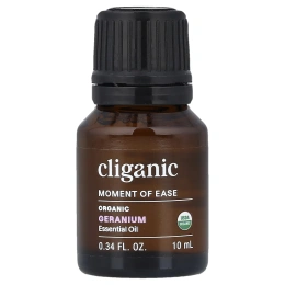 Cliganic, Moment of Ease™, на 100% чистое эфирное масло, герань, 10 мл (0,34 жидк. унции)