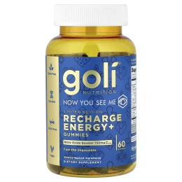 Goli Nutrition, Recharge Energy+, жевательные таблетки, 60 жевательных таблеток