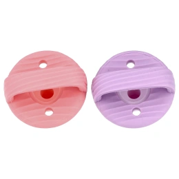 Munchkin, Sili-Soothe & Teethe ™, силиконовая соска и прорезыватель, от 3 месяцев, светло-розовый / светло-фиолетовый, 2 шт. В упаковке