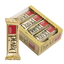 David Protein, Protein Bar, Fudge Brownie, 12 Bars, 2.19 oz (62 g) Each