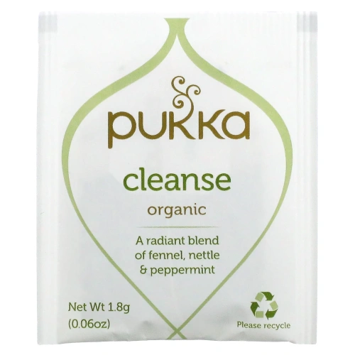 Pukka Herbs, Очищающий травяной чай, не содержащий кофеина, 20 пакетиков, 1,27 ун. (36 г)