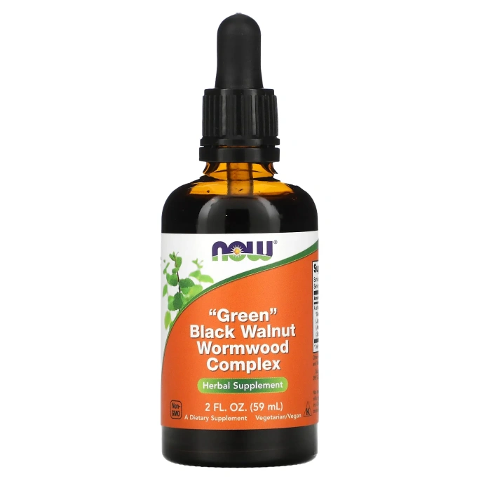 Now Foods, Green Black Walnut Wormwood Complex, 60 мл