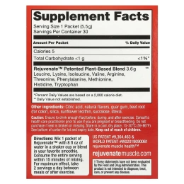 Rejuvenate, Клинически подтвержденное здоровье мышц, малина, 30 пакетиков по 0,19 унции (5,5 г) каждый