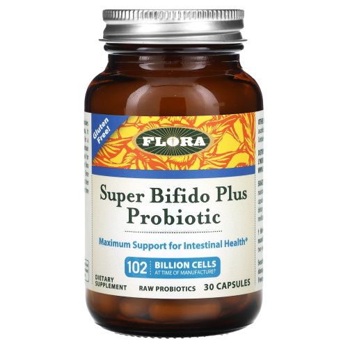 Flora, Udo's Choice, cуперпробиотик бифидо плюс, 30 капсул