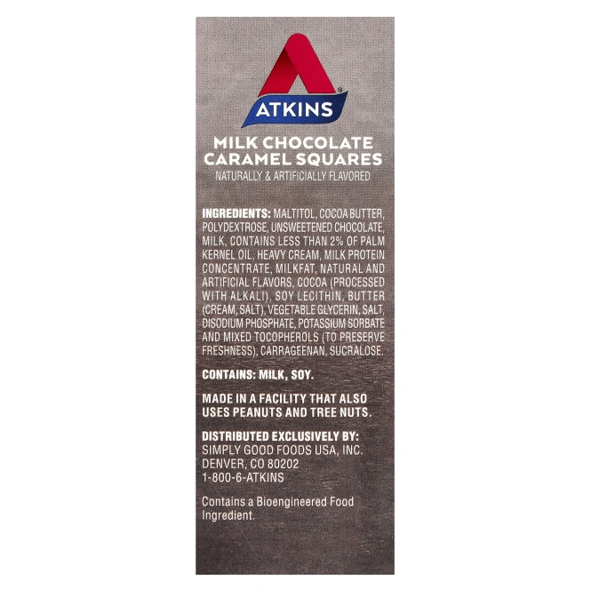 Atkins, Treat, молочный шоколад и карамель, 15 шт., 11,5 г (0,41 унции)