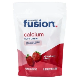 Bariatric Fusion, жевательные таблетки с кальцием, со вкусом клубники, 60 жевательных таблеток