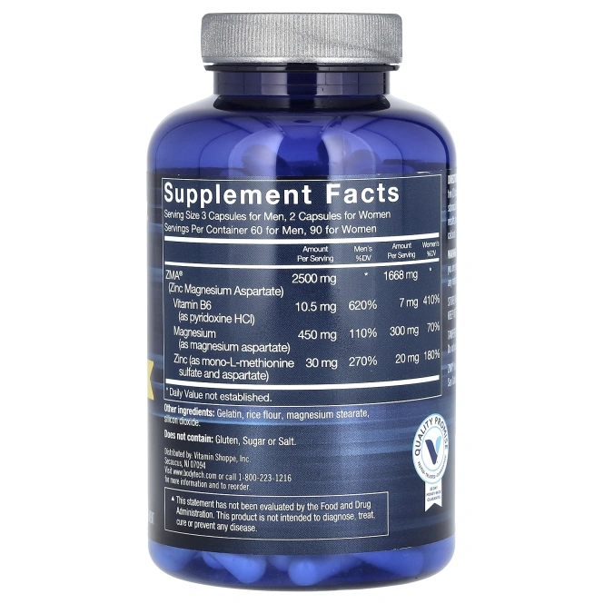 BodyTech, ZMA Tech, 180 капсул