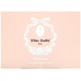 White Rabbit, Premium Cosmetic Cotton Sheet, Plain, 200 Sheets