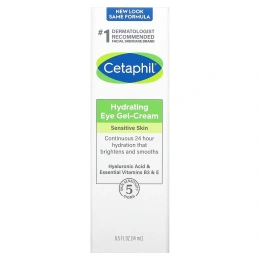 Cetaphil, увлажняющий гель-крем для глаз с гиалуроновой кислотой, 14 г (0,5 унции)
