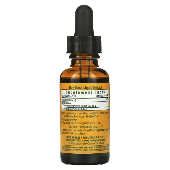 Herb Pharm, Базилик тонколистный, 29,6 мл