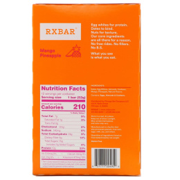 RXBAR, Protein Bar, Mango Pineapple, 12 Bars, 1.83 oz (52 g) Each