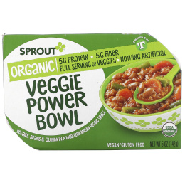 Sprout Organics, вегетарианская миска, для детей от 12 месяцев, 142 г (5 унций)