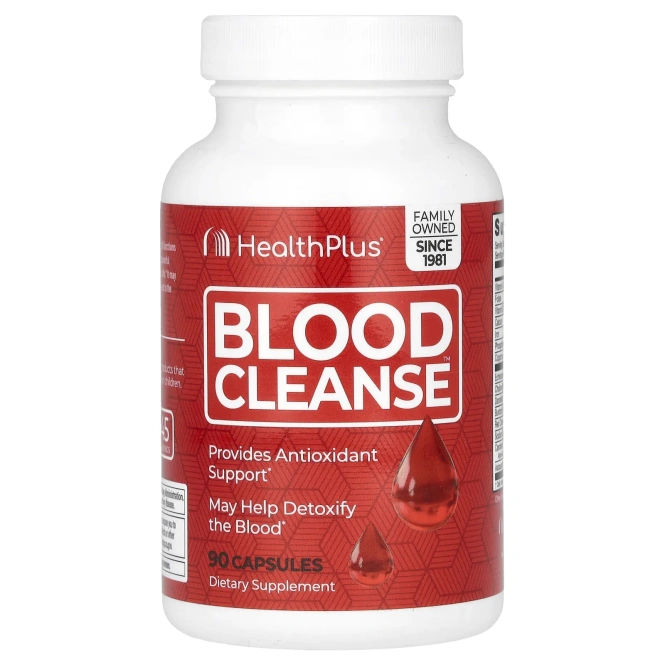 Health Plus, Blood Cleanse, очищение крови, 90 капсул