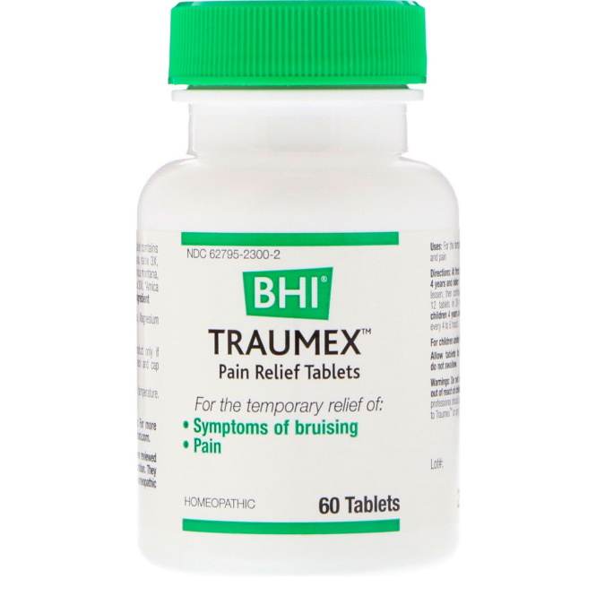 MediNatura, BHI, Traumex, обезболивающие таблетки, 60 таблеток
