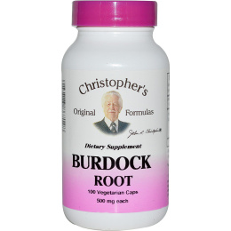 Christopher's Original Formulas, Экстракт корня лопуха, 500 мг, 100 растительных капсул