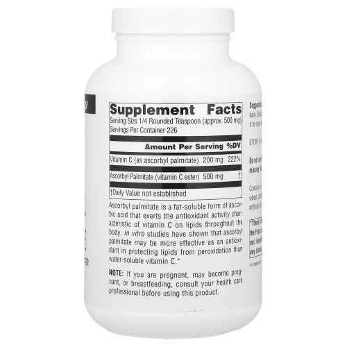 Source Naturals, Аскорбилпальмитат, порошок, 4 унции (113,4 г)