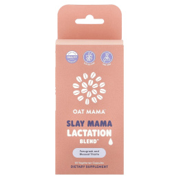 Oat Mama, Slay Mama, смесь для лактации, 60 вегетарианских капсул