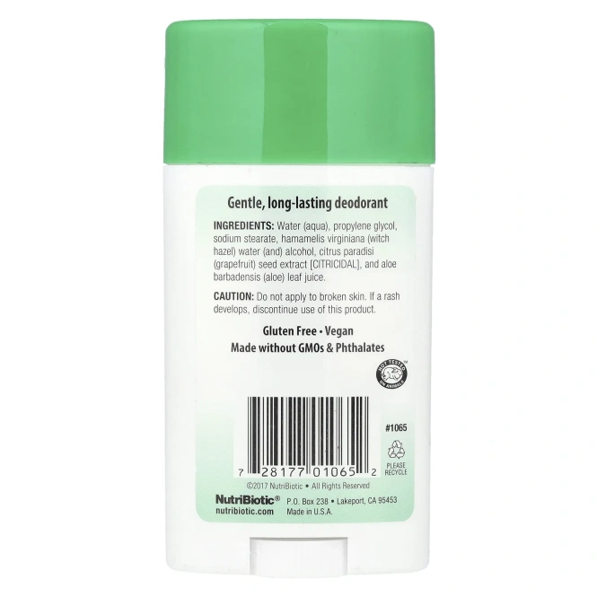 NutriBiotic, дезодорант, без запаха, 75 г (2,6 унции)