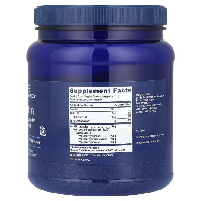 Life Extension, Лецитин, 16 унций (454 г)