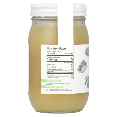 True Sea Moss, натуральный суперфуд, из морских водорослей, выращенный в дикой природе, 473 г (16 жидк. унций)