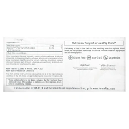 NaturesPlus, Hema-Plex, железо с незаменимыми питательными веществами для здоровых эритроцитов, 30 таблеток с медленным высвобождением