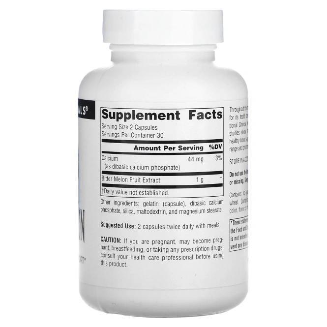 Source Naturals, Китайская горькая тыква (Bitter Melon), 60 капсул