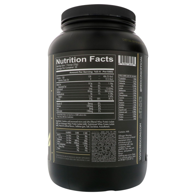 Redcon1, Изотоп, 100%-ный сывороточный изолят, ваниль, 960 г