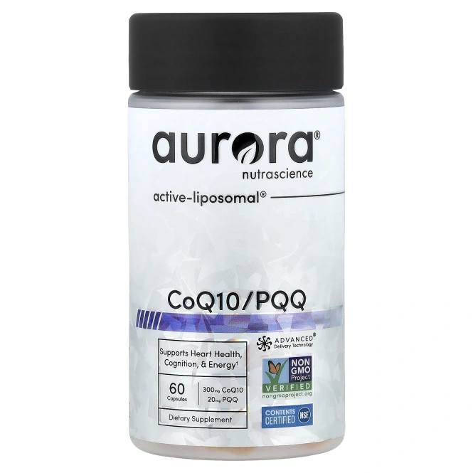 Aurora Nutrascience, коэнзим Q10 / PQQ, 60 капсул
