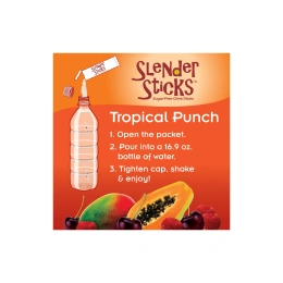 NOW Foods, Real Food, тонкие палочки, со вкусом тропического пунша, 12 палочек по 5 г (0,18 унции)