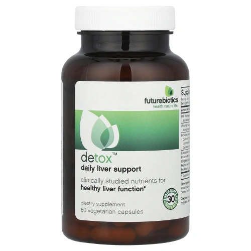 FutureBiotics, Detox, ежедневная поддержка печени, 60 вегетарианских капсул