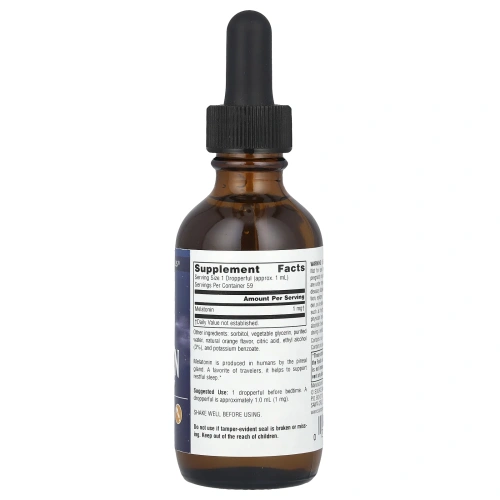 Source Naturals, Мелатонин жидкий сублингвальный Натуральный Апельсин 2 жидких унции