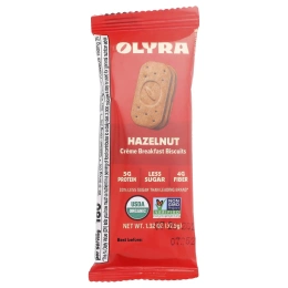 Olyra, печенье с кремом для завтрака, со вкусом фундука, 4 упаковки On the Go по 37,5 г (1,32 унции)