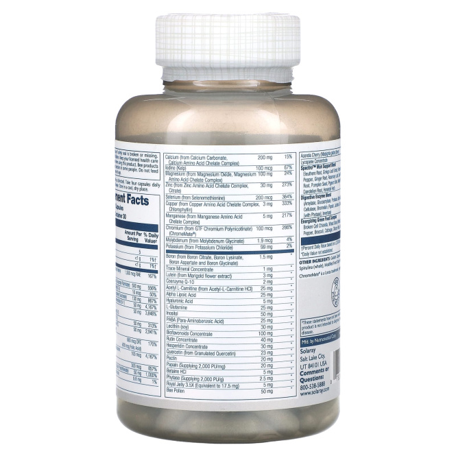 Solaray, Spectro Man Multi-Vita-Min 120 капсул