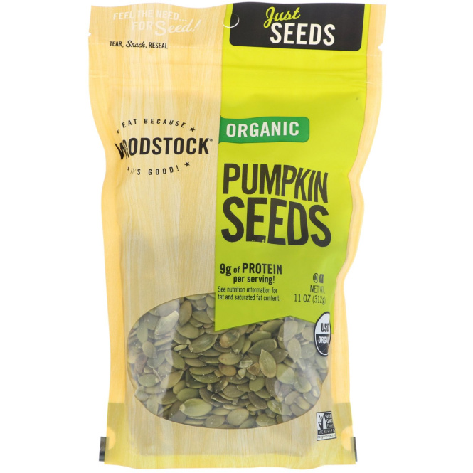 Woodstock, Органические семечки тыквы, 11 унций (312 г)