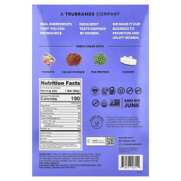 Trubar, протеиновый батончик на растительной основе, нежная помадка и арахисовая паста, 12 батончиков по 50 г (1,76 унции)