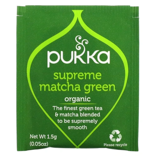 Pukka Herbs, Supreme Matcha Green, 20 Green Tea Sachets - 1.05 oz (30 g) Each