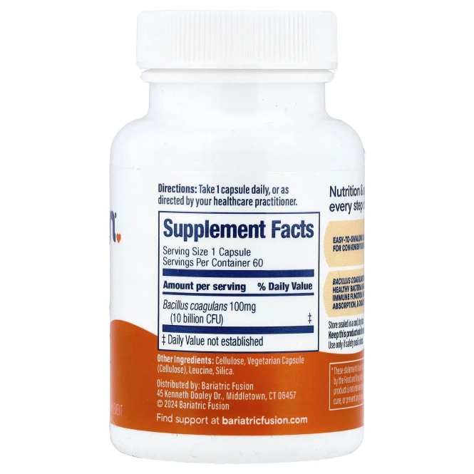 Bariatric Fusion, пробиотик, 10 млрд КОЕ, 60 капсул