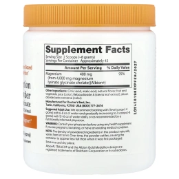 Doctor's Best, Порошок магния с высокой абсорбцией, фруктовый пунш, 340 г (12,1 унции)