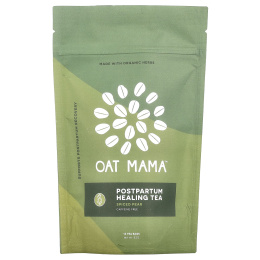 Oat Mama, Послеродовой лечебный чай, груша со специями, без кофеина, 14 чайных пакетиков, 32 г