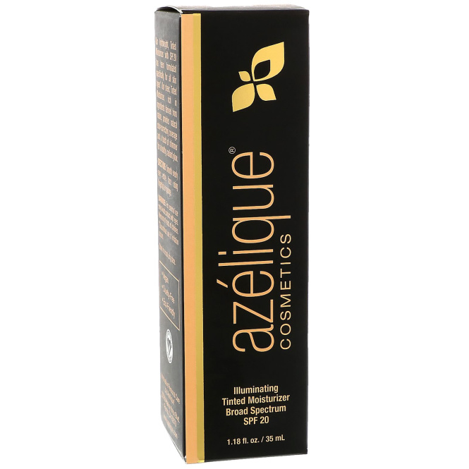 Azelique, Осветляющий увлажняющий солнцезащитный крем-тин широкого спектра SPF 20, справедливая торговля, не испытывается на животных, сертифицированный веганский, 35 мл (1,18 жидких унций)