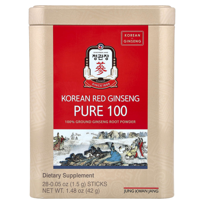 JungKwanJang, корейский красный женьшень, Pure 100, 28 пакетиков по 1,5 г (0,05 унции)