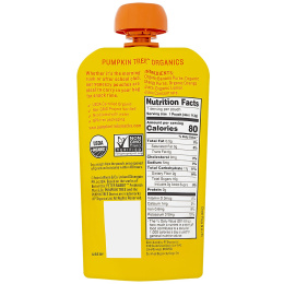 Pumpkin Tree Organics, Peter Rabbit Organics, органическое фруктовое пюре, банан, манго и апельсин, 113 г (4 унции)