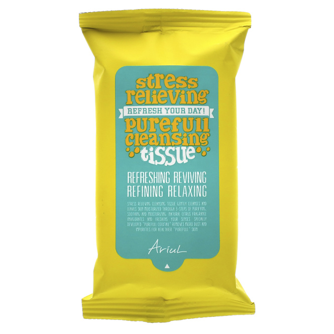 Ariul, Stress Relieving Purefull Cleansing Tissue, 15 Sheets