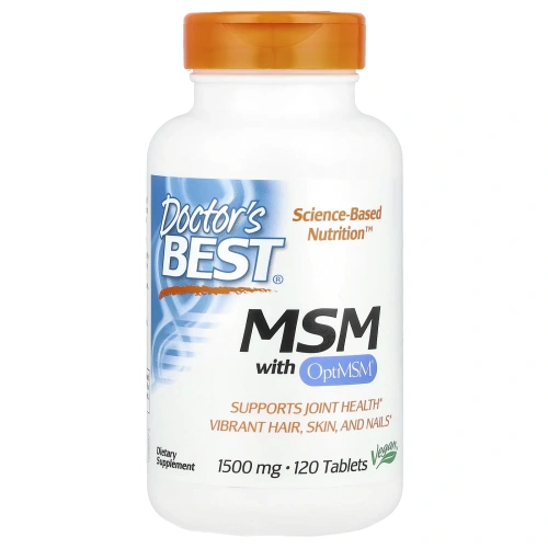 МСМ с OptiMSM 1500 мг, MSM with OptiMSM 1500 mg, Doctor's Best, 120 капсул