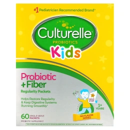 Culturelle, пробиотики с клетчаткой для нормальной работы кишечника, для детей от 1 года, без ароматизаторов, 60 порционных пакетов