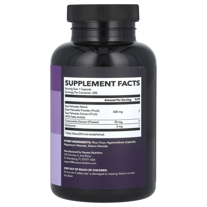 Havasu Nutrition, сереноя PM Formula + мелатонин, 200 капсул