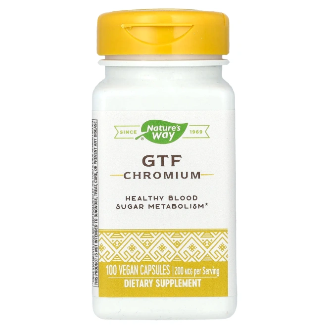 Nature's Way, Хром GTF, 100 вегетарианских капсул