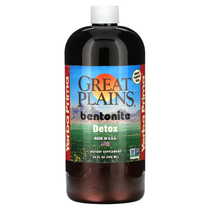 Yerba Prima, Great Plains Bentonite - Детоксикация 32 жидких унции