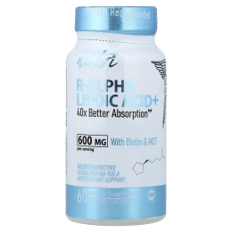 Nutri, R-Alpha Lipoic Acid+ With Biotin & MCT, 60 Vegan Capsules