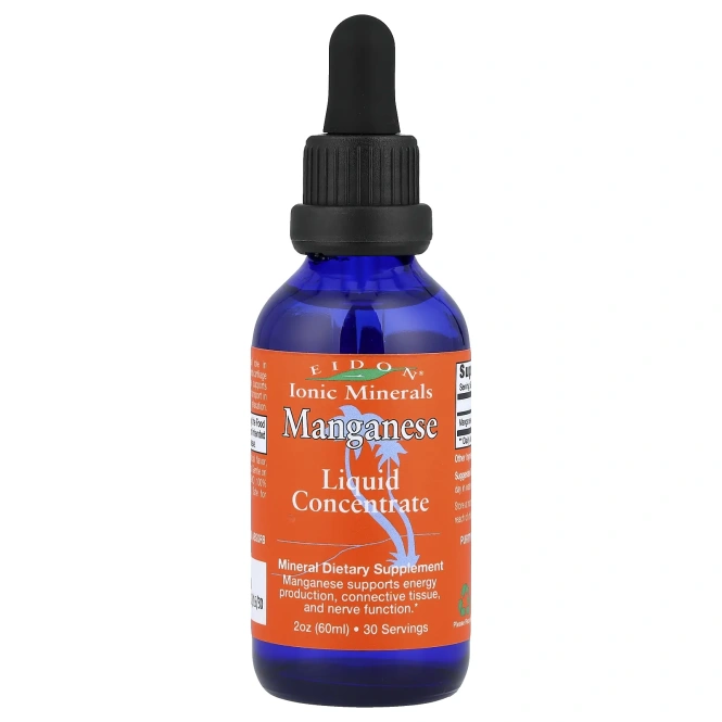 Eidon Ionic Minerals, жидкий концентрат марганца, 60 мл (2 унции)